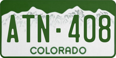 CO license plate ATN408