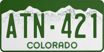 CO license plate ATN421