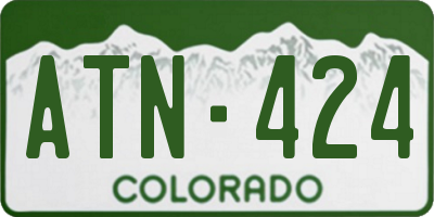 CO license plate ATN424
