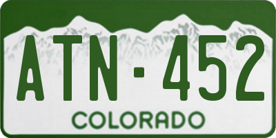 CO license plate ATN452