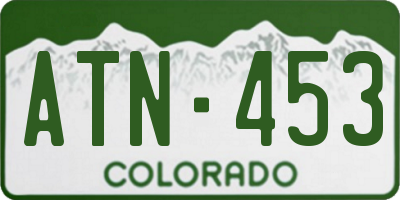 CO license plate ATN453