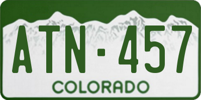 CO license plate ATN457