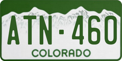 CO license plate ATN460