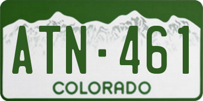 CO license plate ATN461