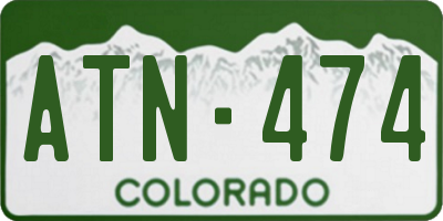 CO license plate ATN474