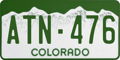 CO license plate ATN476