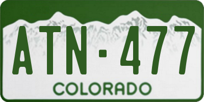 CO license plate ATN477