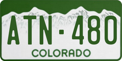 CO license plate ATN480