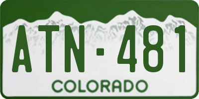 CO license plate ATN481
