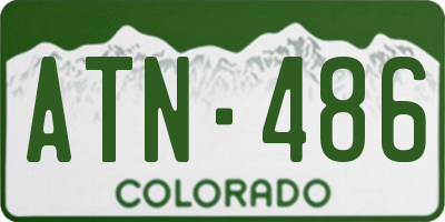 CO license plate ATN486
