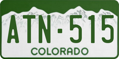 CO license plate ATN515