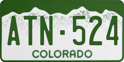 CO license plate ATN524