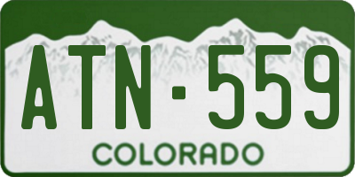 CO license plate ATN559