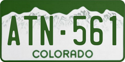CO license plate ATN561