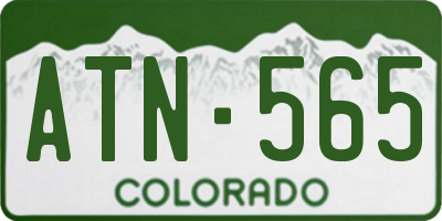 CO license plate ATN565
