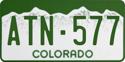 CO license plate ATN577
