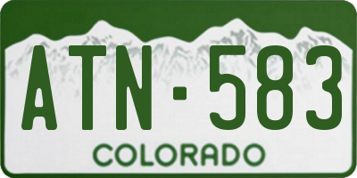 CO license plate ATN583