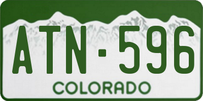 CO license plate ATN596