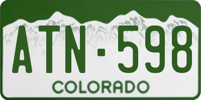 CO license plate ATN598