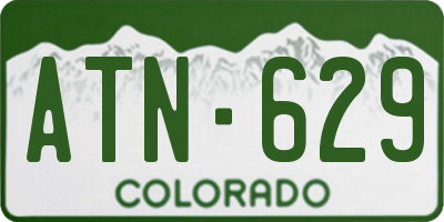 CO license plate ATN629