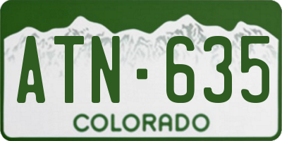 CO license plate ATN635