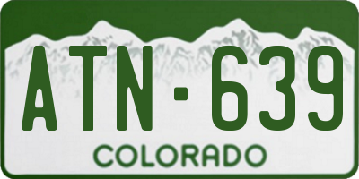 CO license plate ATN639