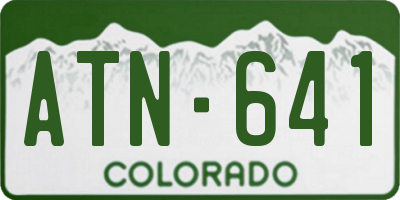 CO license plate ATN641