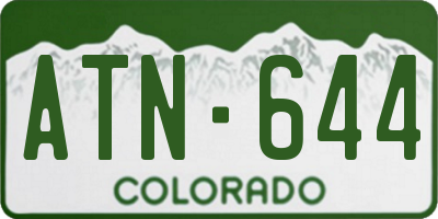 CO license plate ATN644
