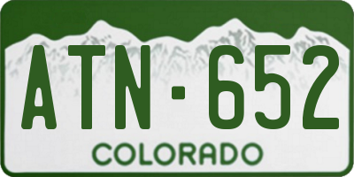 CO license plate ATN652