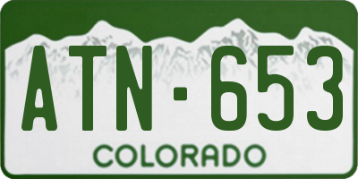 CO license plate ATN653