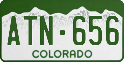 CO license plate ATN656