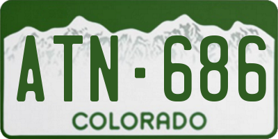 CO license plate ATN686