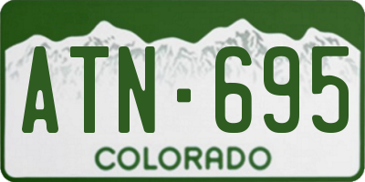 CO license plate ATN695