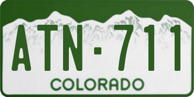 CO license plate ATN711
