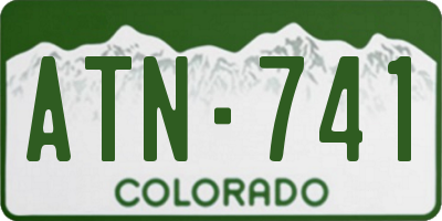 CO license plate ATN741