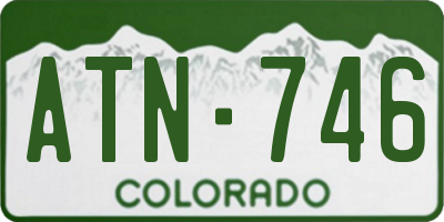 CO license plate ATN746