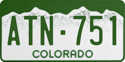 CO license plate ATN751