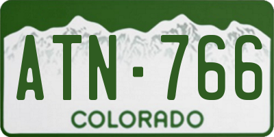 CO license plate ATN766