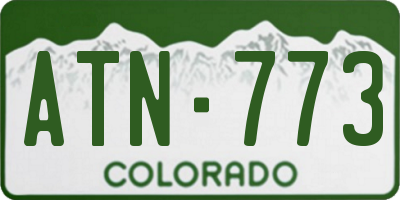 CO license plate ATN773