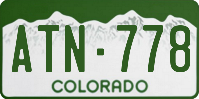 CO license plate ATN778