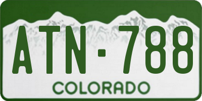CO license plate ATN788