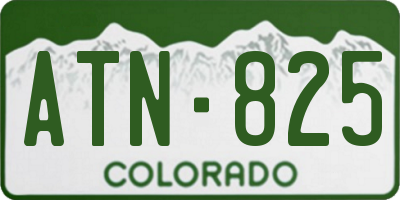 CO license plate ATN825