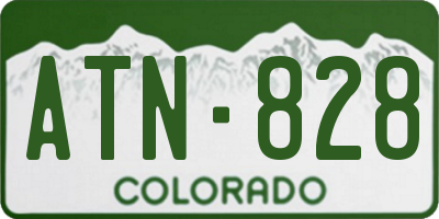 CO license plate ATN828