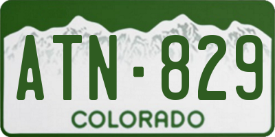 CO license plate ATN829