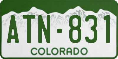 CO license plate ATN831