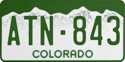 CO license plate ATN843