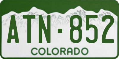 CO license plate ATN852