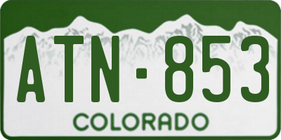 CO license plate ATN853