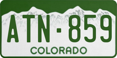 CO license plate ATN859