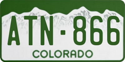 CO license plate ATN866